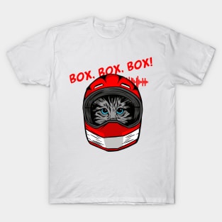 funny cat driver – Box, box, box! (Carlo) T-Shirt